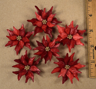 6 Red Poinsettias